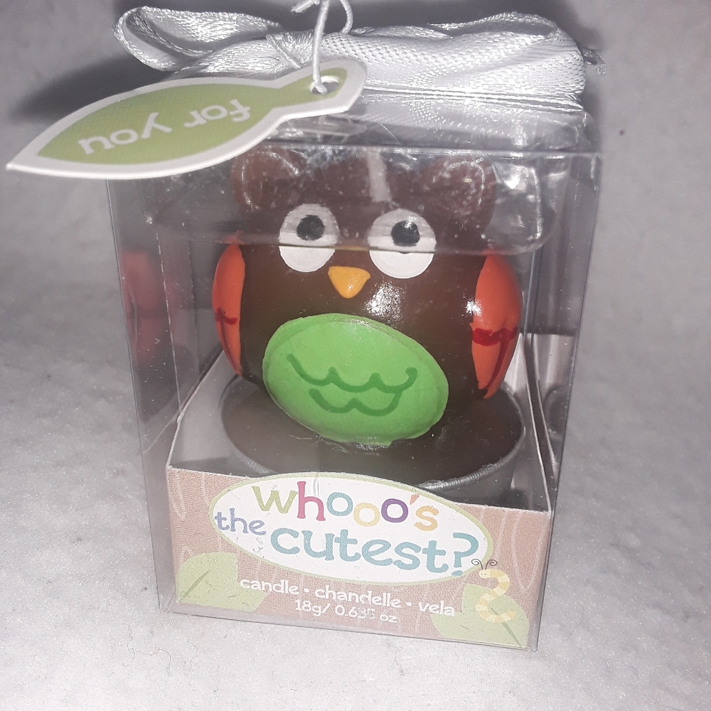 Who's The Cutest Owl Candle New Old Stock 2013
